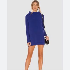Free People Royal Blue Long Sleeve Dress